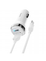 Auto įkroviklis Hoco Z40 Superior Dual Port + Type C